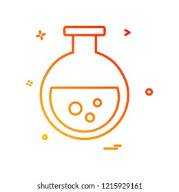 Chemical flask icon design vector