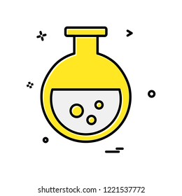 Chemical flask icon design vector