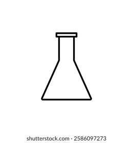 Chemical flask icon Flat fill set collection
