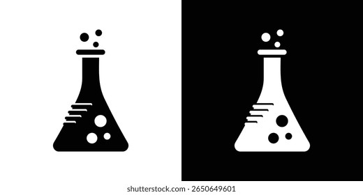 Icono de frasco químico Vector plano aislado en contorno