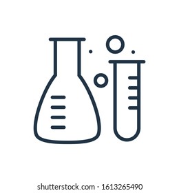 Chemical flask icon. Isolated laboratory and chemical flask icon line style. Premium quality vector symbol drawing concept for your logo web mobile app UI design.