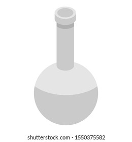 Chemical flask icon. Isometric of chemical flask vector icon for web design isolated on white background
