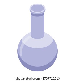 Chemical flask icon. Isometric of chemical flask vector icon for web design isolated on white background