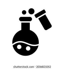 chemical flask icon or logo isolated sign symbol vector illustration - high quality black style vector icons
