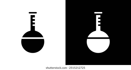 Chemical flask icon logo set vector