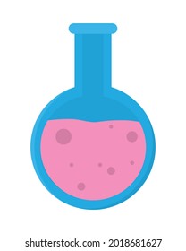 chemical flask icon on white background