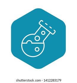 Chemical flask icon. Outline chemical flask vector icon for web design isolated on white background