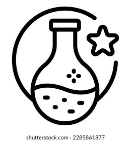 Chemical flask icon outline vector. Sport game. Online pc