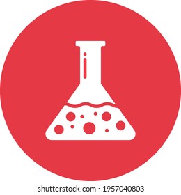 Chemische Kolben-Symbol, Vektorbild. Kann auch für Essen und Getränke verwendet werden. Geeignet für den Einsatz in Web-Apps, mobilen Apps und Printmedien.