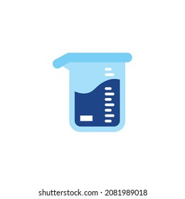 Imagen vectorial del icono del matraz químico. Idóneo para aplicaciones web, aplicaciones móviles y medios impresos. Imagen vectorial del icono del delator químico. 