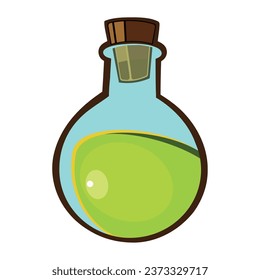 chemical flask liquid illustration isolated