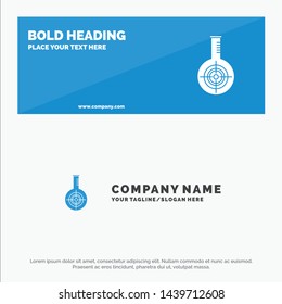 Chemical, Flask, Reaction, Lab, Target SOlid Icon Website Banner and Business Logo Template