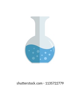 chemical - flask - tube - reaction - laboratory icon vector
