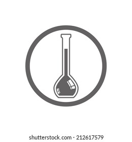 Chemical flask vector icon.
