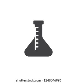 Chemical flask vector icon. filled flat sign for mobile concept and web design. Laboratory test tube simple solid icon. Symbol, logo illustration. Pixel perfect vector graphics