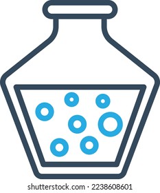 Chemical flask Vector Icon which is suitable for commercial work and easily modify or edit it

