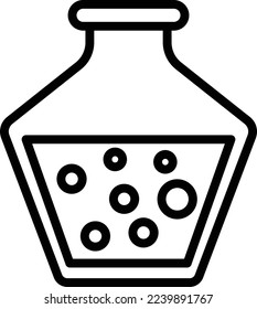 Chemical flask Vector Icon which is suitable for commercial work and easily modify or edit it
