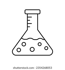Chemical flask vector icon which can easily modify or edit


