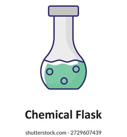 Chemical Flask Vector Icon which can easily modify or edit

