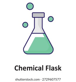 Chemical Flask Vector Icon which can easily modify or edit

