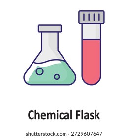 Chemical Flask Vector Icon which can easily modify or edit

