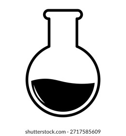 Matraz químico en Vector sobre fondo blanco