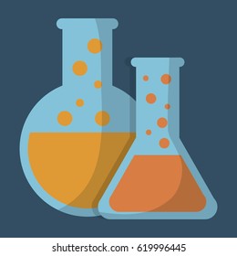 chemical flasks icon