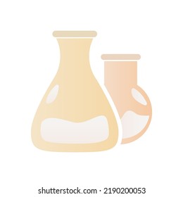 icono de frascos químicos, ilustración vectorial