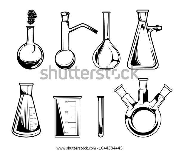 Chemical Flasks Logos Stock Vector (Royalty Free) 1044384445 | Shutterstock