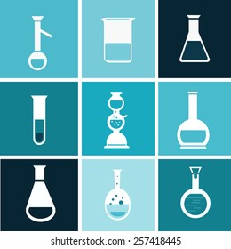 chemical  flat test tube  vector