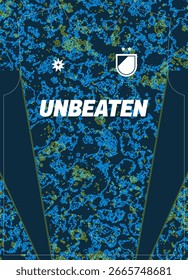 Chemie Schaum Schwarz Blau Muster Fußball Jersey Sublimation Print
