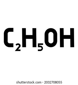 Chemical Formula C2h5oh Ethanol Ethyl Alcohol Stock Vector (Royalty ...