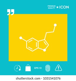 Chemical formula icon. Serotonin