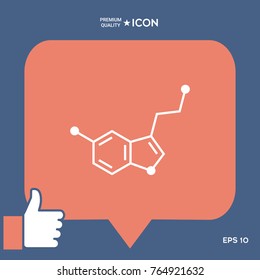 Chemical formula icon. Serotonin