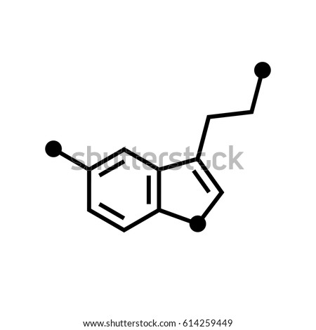 Chemical formula icon. Serotonin