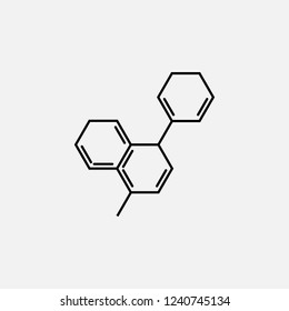 Chemical formula icon. Chemical formula symbol. Flat design. Stock - Vector illustration