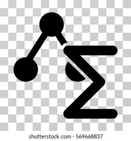 Chemical Formula icon. Vector illustration style is flat iconic symbol, black color, transparent background. Designed for web and software interfaces.