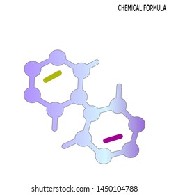 chemical formula icon white background simple element illustration education concept symbol design