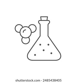 Chemical formula line outline icon