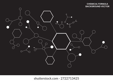Fórmula Química Padrão Molecular Isolado no Fundo Branco, Diagrama de Estrutura Molecular Científica, Química e Ilustração de Vetor de Ciência
