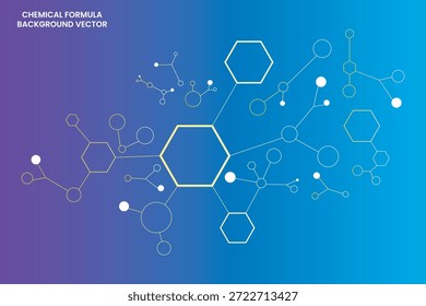 Fórmula Química Padrão Molecular Isolado no Fundo Branco, Diagrama de Estrutura Molecular Científica, Química e Ilustração de Vetor de Ciência