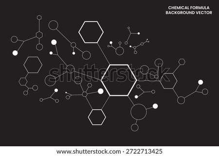 Chemical Formula Molecular Pattern Isolated on White Background, Scientific Molecule Structure Diagram, Chemistry and Science Vector Illustration