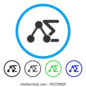 Chemical Formula rounded icon. Vector illustration style is a flat iconic symbol inside a circle, black, gray, blue, green versions. Designed for web and software interfaces.