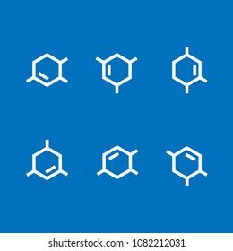 Chemical formula set. Design for create logo or symbol for education.