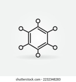 Chemische Formel Struktur Vektor Biochemie Konzept dünne Linie minimale Ikone oder Design-Element