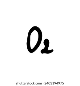 Chemical formula. Vector doodle illustration. Education element.