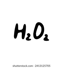 Chemische Formel. Vektordoodle-Illustration. Bildungselement.