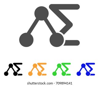 Chemical Formula vector pictogram. Style is a flat graphic symbol in grey, black, yellow, blue, green color variants. Designed for web and mobile apps.