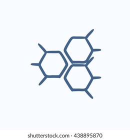 Chemical formula vector sketch icon isolated on background. Hand drawn Chemical formula icon. Chemical formula sketch icon for infographic, website or app.