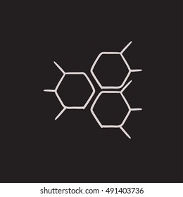 Chemical formula vector sketch icon isolated on background. Hand drawn Chemical formula icon. Chemical formula sketch icon for infographic, website or app.